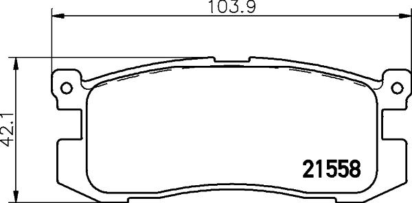 HELLA 8DB 355 036-991 - Тормозные колодки, дисковые, комплект autospares.lv