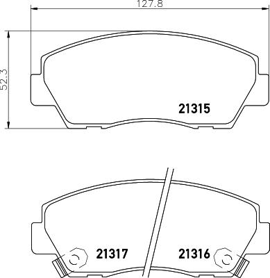 HELLA 8DB 355 036-981 - Тормозные колодки, дисковые, комплект autospares.lv