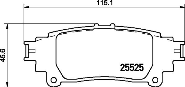 HELLA 8DB 355 036-931 - Тормозные колодки, дисковые, комплект autospares.lv