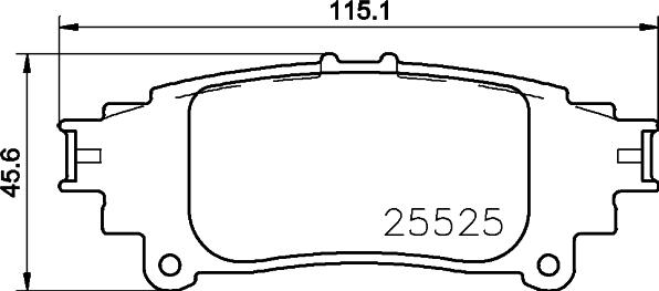 HELLA 8DB 355 036-921 - Тормозные колодки, дисковые, комплект autospares.lv