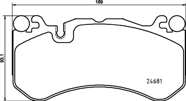 HELLA 8DB 355 036-461 - Тормозные колодки, дисковые, комплект autospares.lv