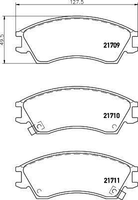 HELLA 8DB 355 036-571 - Тормозные колодки, дисковые, комплект autospares.lv