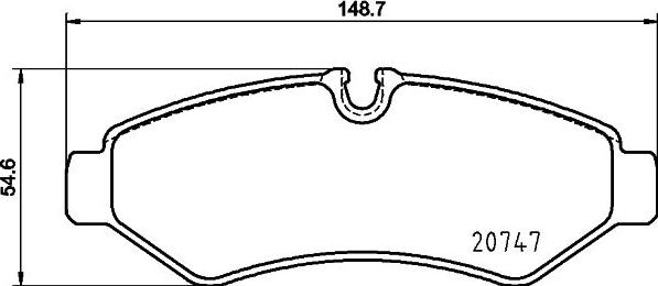 HELLA 8DB 355 036-861 - Тормозные колодки, дисковые, комплект autospares.lv