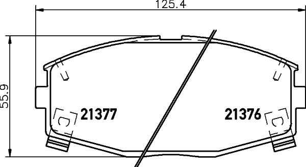 HELLA 8DB 355 036-771 - Тормозные колодки, дисковые, комплект autospares.lv