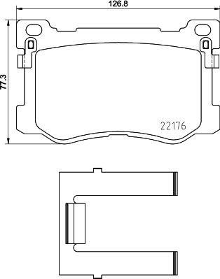 HELLA 8DB 355 030-501 - Тормозные колодки, дисковые, комплект autospares.lv