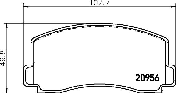 HELLA 8DB 355 030-001 - Тормозные колодки, дисковые, комплект autospares.lv