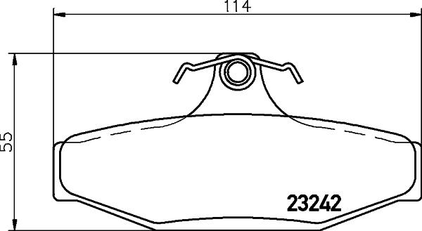 HELLA 8DB 355 030-021 - Тормозные колодки, дисковые, комплект autospares.lv