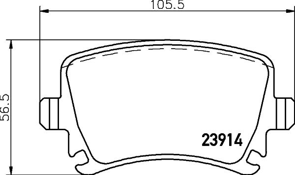 HELLA 8DB 355 030-861 - Тормозные колодки, дисковые, комплект autospares.lv