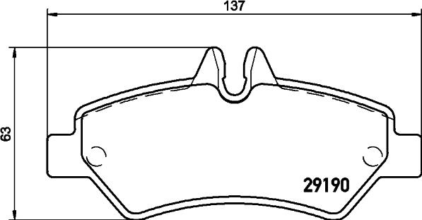 HELLA 8DB 355 030-721 - Тормозные колодки, дисковые, комплект autospares.lv