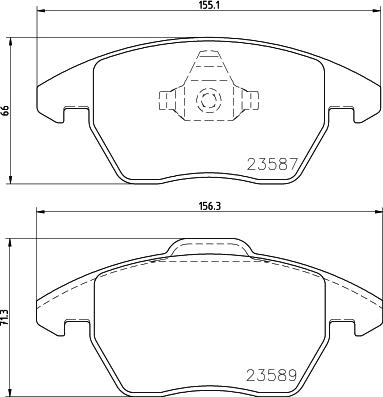 HELLA 8DB 355 031-941 - Тормозные колодки, дисковые, комплект autospares.lv