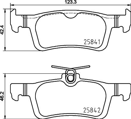 HELLA 8DB 355 031-761 - Тормозные колодки, дисковые, комплект autospares.lv