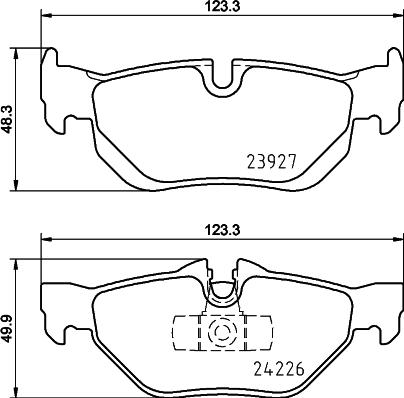 HELLA 8DB 355 031-781 - Тормозные колодки, дисковые, комплект autospares.lv