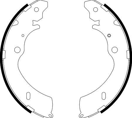 HELLA 8DB 355 038-151 - Комплект тормозных колодок, барабанные autospares.lv