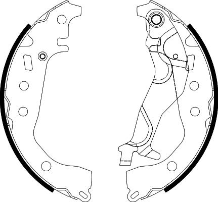 HELLA 8DB 355 038-251 - Комплект тормозных колодок, барабанные autospares.lv