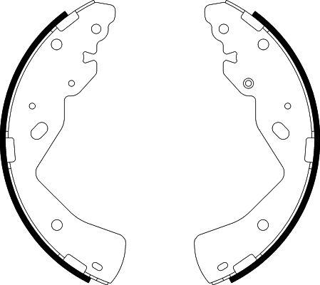 HELLA 8DB 355 038-211 - Комплект тормозных колодок, барабанные autospares.lv