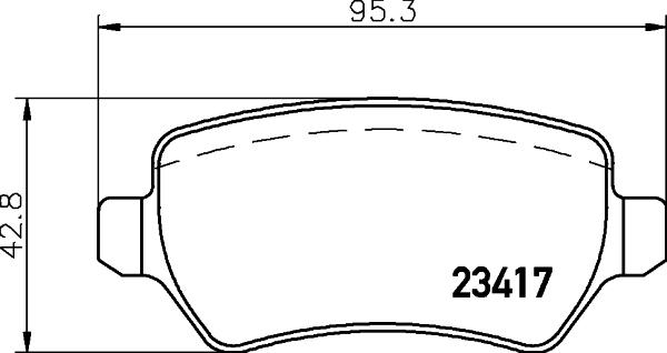 HELLA 8DB 355 032-511 - Тормозные колодки, дисковые, комплект autospares.lv