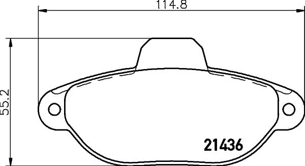 HELLA 8DB 355 032-001 - Тормозные колодки, дисковые, комплект autospares.lv