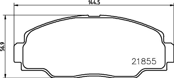 HELLA 8DB 355 032-381 - Тормозные колодки, дисковые, комплект autospares.lv