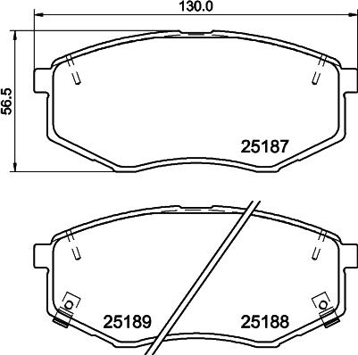 HELLA 8DB 355 037-981 - Тормозные колодки, дисковые, комплект autospares.lv