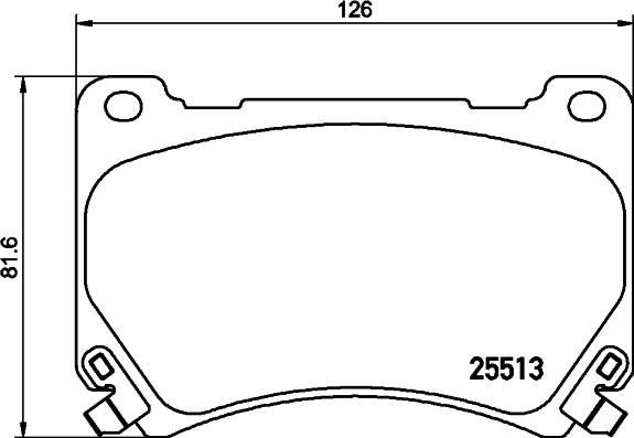 HELLA 8DB 355 037-581 - Тормозные колодки, дисковые, комплект autospares.lv