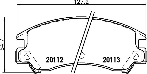 HELLA 8DB 355 037-261 - Тормозные колодки, дисковые, комплект autospares.lv