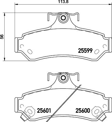 HELLA 8DB 355 029-941 - Тормозные колодки, дисковые, комплект autospares.lv