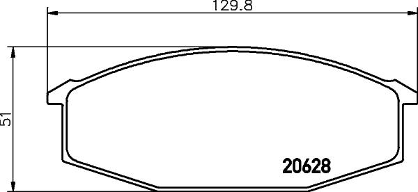 HELLA 8DB 355 029-811 - Тормозные колодки, дисковые, комплект autospares.lv