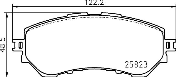 HELLA 8DB 355 029-341 - Тормозные колодки, дисковые, комплект autospares.lv