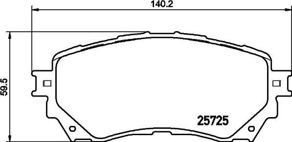 HELLA 8DB 355 029-321 - Тормозные колодки, дисковые, комплект autospares.lv