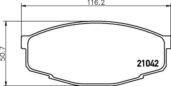 HELLA 8DB 355 029-241 - Тормозные колодки, дисковые, комплект autospares.lv