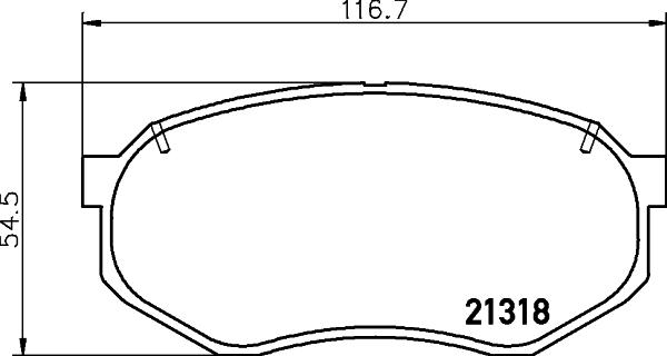 HELLA 8DB 355 029-251 - Тормозные колодки, дисковые, комплект autospares.lv