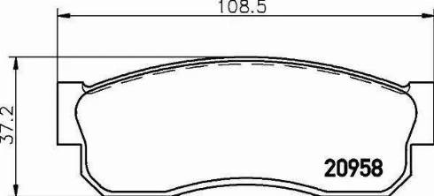 HELLA 8DB 355 006-081 - Тормозные колодки, дисковые, комплект autospares.lv