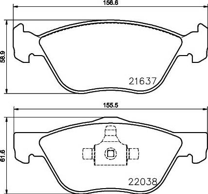 HELLA 8DB 355 024-931 - Тормозные колодки, дисковые, комплект autospares.lv