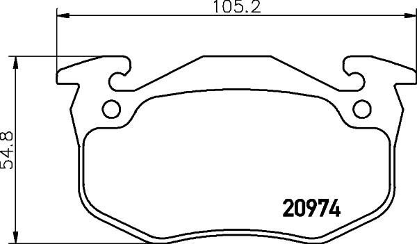 HELLA 8DB 355 024-041 - Тормозные колодки, дисковые, комплект autospares.lv