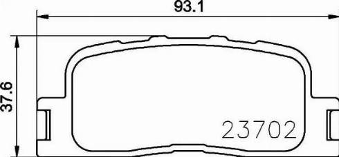 HELLA 8DB 355 024-851 - Тормозные колодки, дисковые, комплект autospares.lv