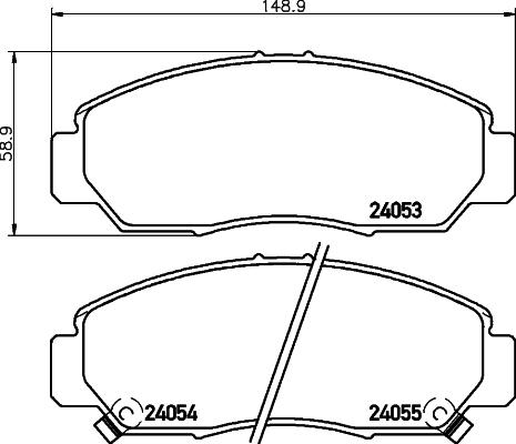 HELLA 8DB 355 024-301 - Тормозные колодки, дисковые, комплект autospares.lv