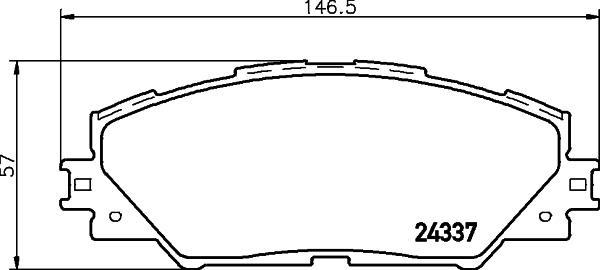 HELLA 8DB 355 024-371 - Тормозные колодки, дисковые, комплект autospares.lv