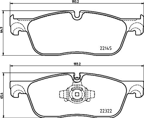 HELLA 8DB 355 024-741 - Тормозные колодки, дисковые, комплект autospares.lv