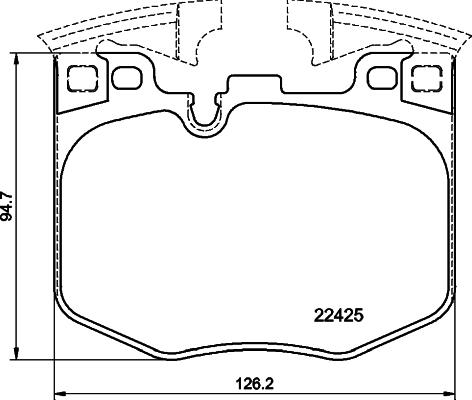 HELLA 8DB 355 025-951 - Тормозные колодки, дисковые, комплект autospares.lv