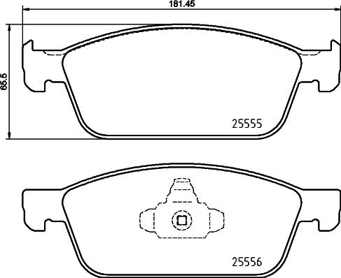 HELLA 8DB 355 025-511 - Тормозные колодки, дисковые, комплект autospares.lv