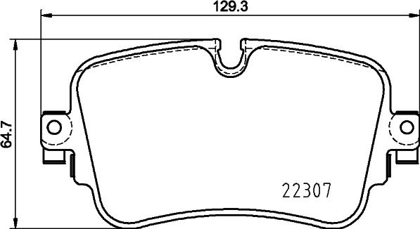 HELLA 8DB 355 025-681 - Тормозные колодки, дисковые, комплект autospares.lv