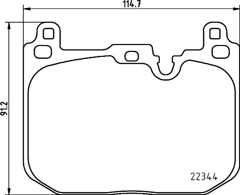 HELLA 8DB 355 025-621 - Тормозные колодки, дисковые, комплект autospares.lv