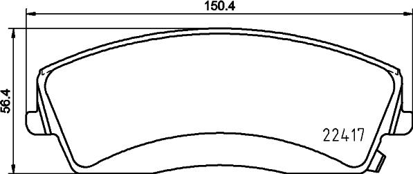 HELLA 8DB 355 025-001 - Тормозные колодки, дисковые, комплект autospares.lv