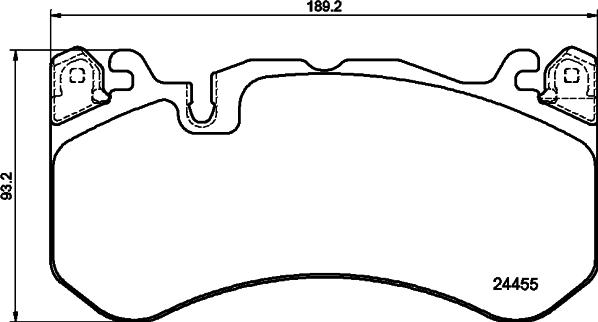 HELLA 8DB 355 025-011 - Тормозные колодки, дисковые, комплект autospares.lv