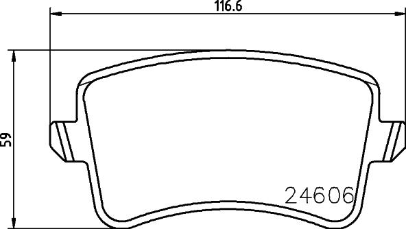 HELLA 8DB 355 025-381 - Тормозные колодки, дисковые, комплект autospares.lv