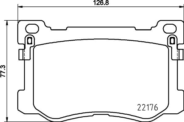 HELLA 8DB 355 025-271 - Тормозные колодки, дисковые, комплект autospares.lv