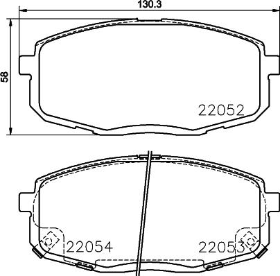 HELLA 8DB 355 025-791 - Тормозные колодки, дисковые, комплект autospares.lv