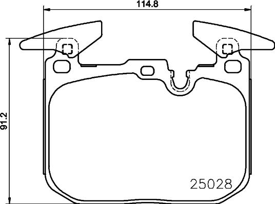 HELLA 8DB 355 025-771 - Тормозные колодки, дисковые, комплект autospares.lv