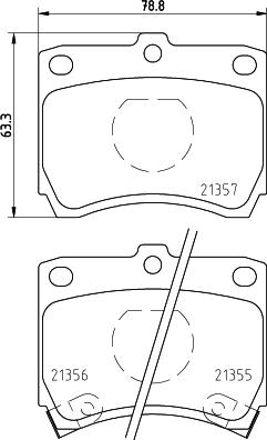 HELLA 8DB 355 026-941 - Тормозные колодки, дисковые, комплект autospares.lv