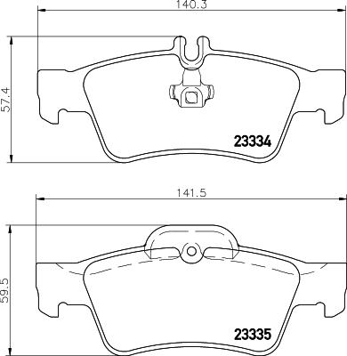 HELLA 8DB 355 026-431 - Тормозные колодки, дисковые, комплект autospares.lv